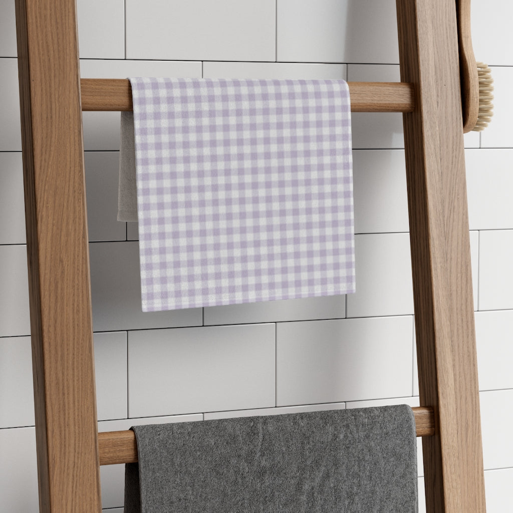 I Dream of Gingham Rally Towel, 11x18 in Lavender