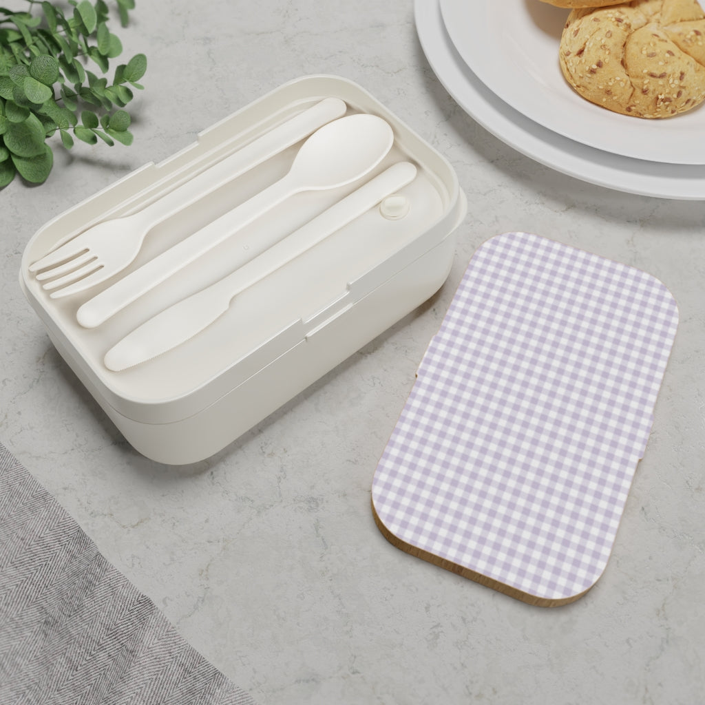 I Dream of Gingham Bento Lunch Box in Lavender