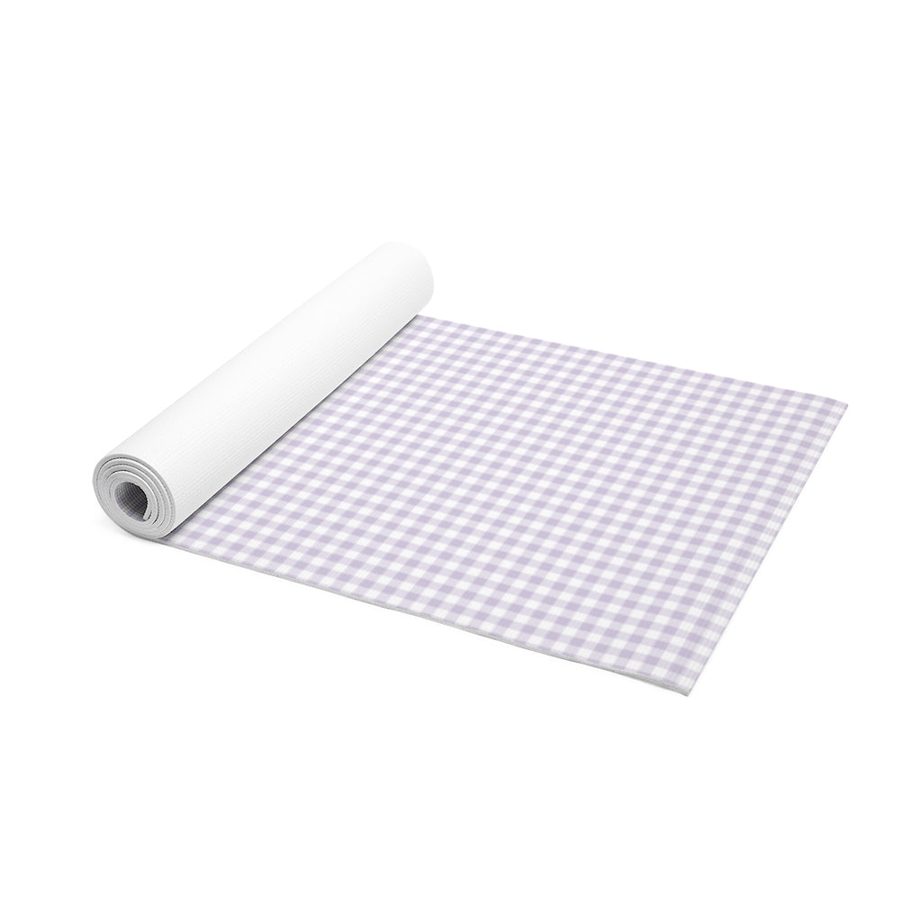 I Dream of Gingham Foam Yoga Mat in Lavender