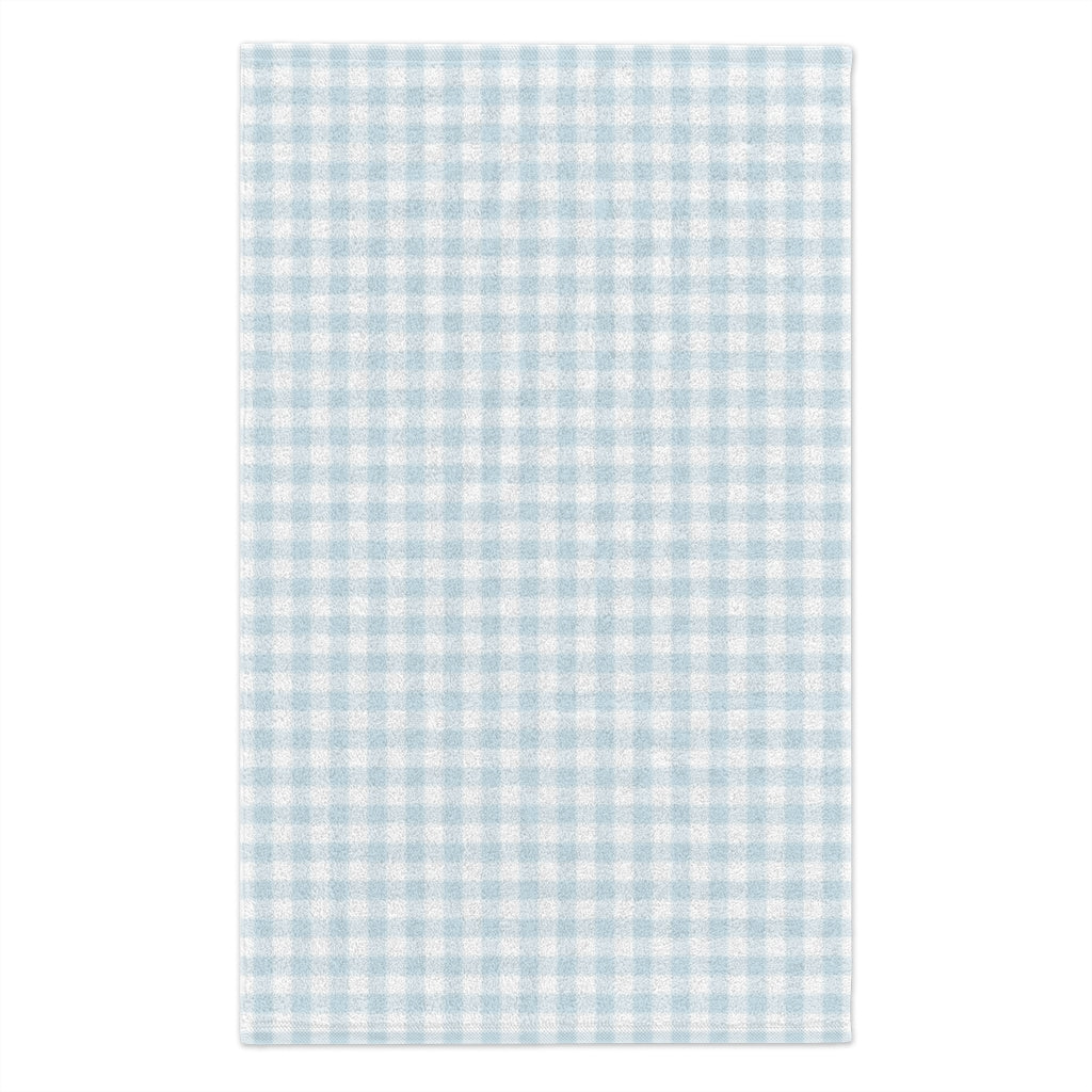 I Dream of Gingham Rally Towel, 11x18 in Blue