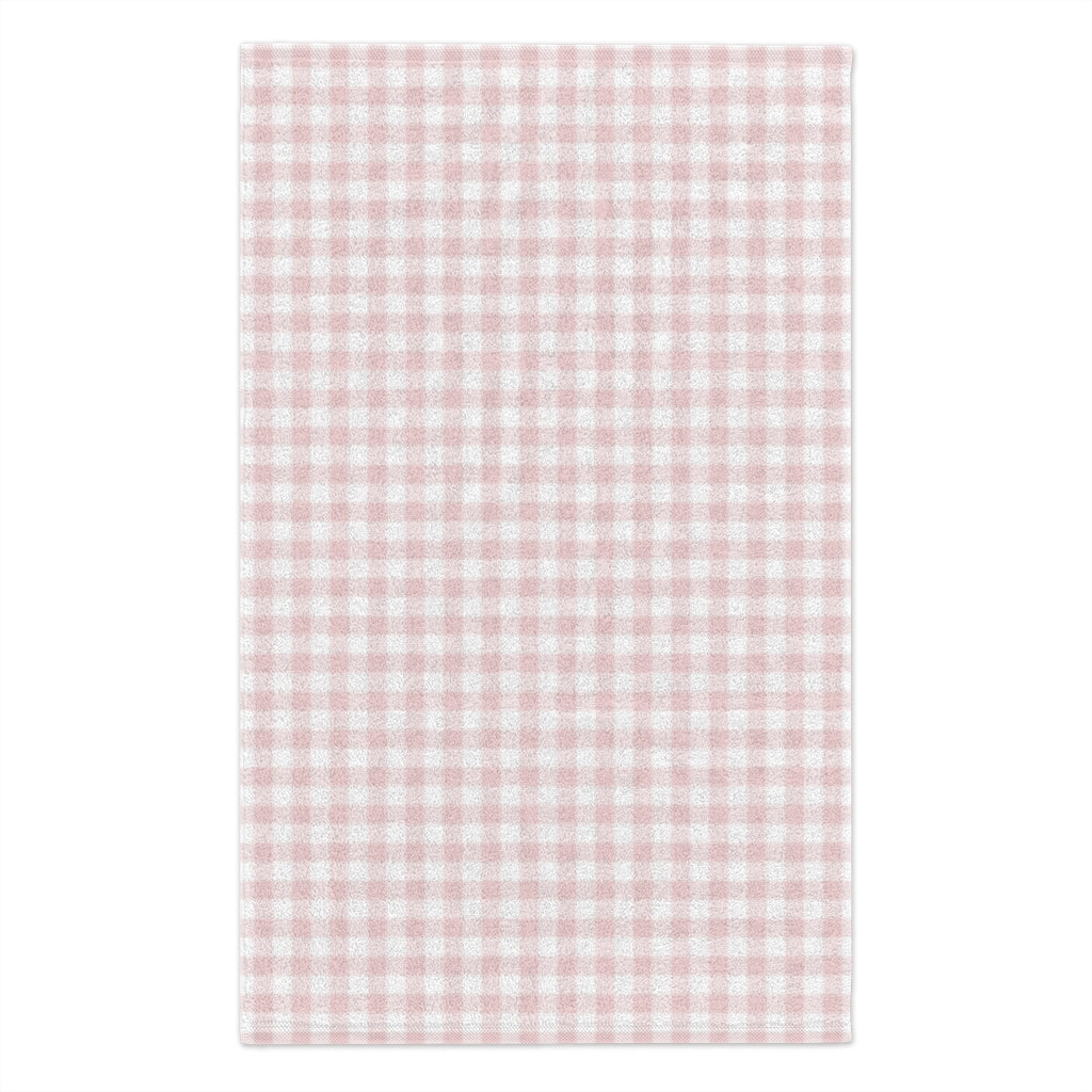 I Dream of Gingham Rally Towel, 11x18 in Pink