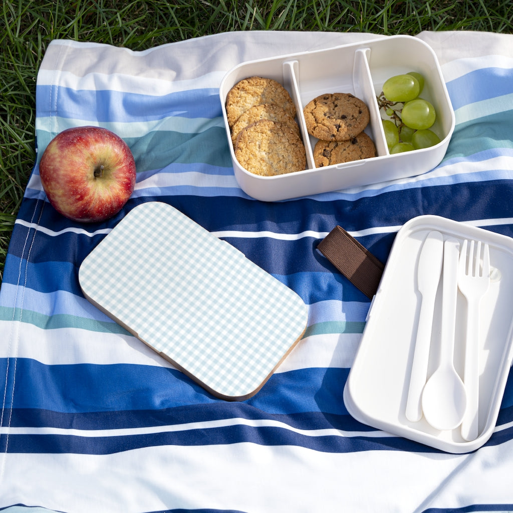 I Dream of Gingham Bento Lunch Box in Blue