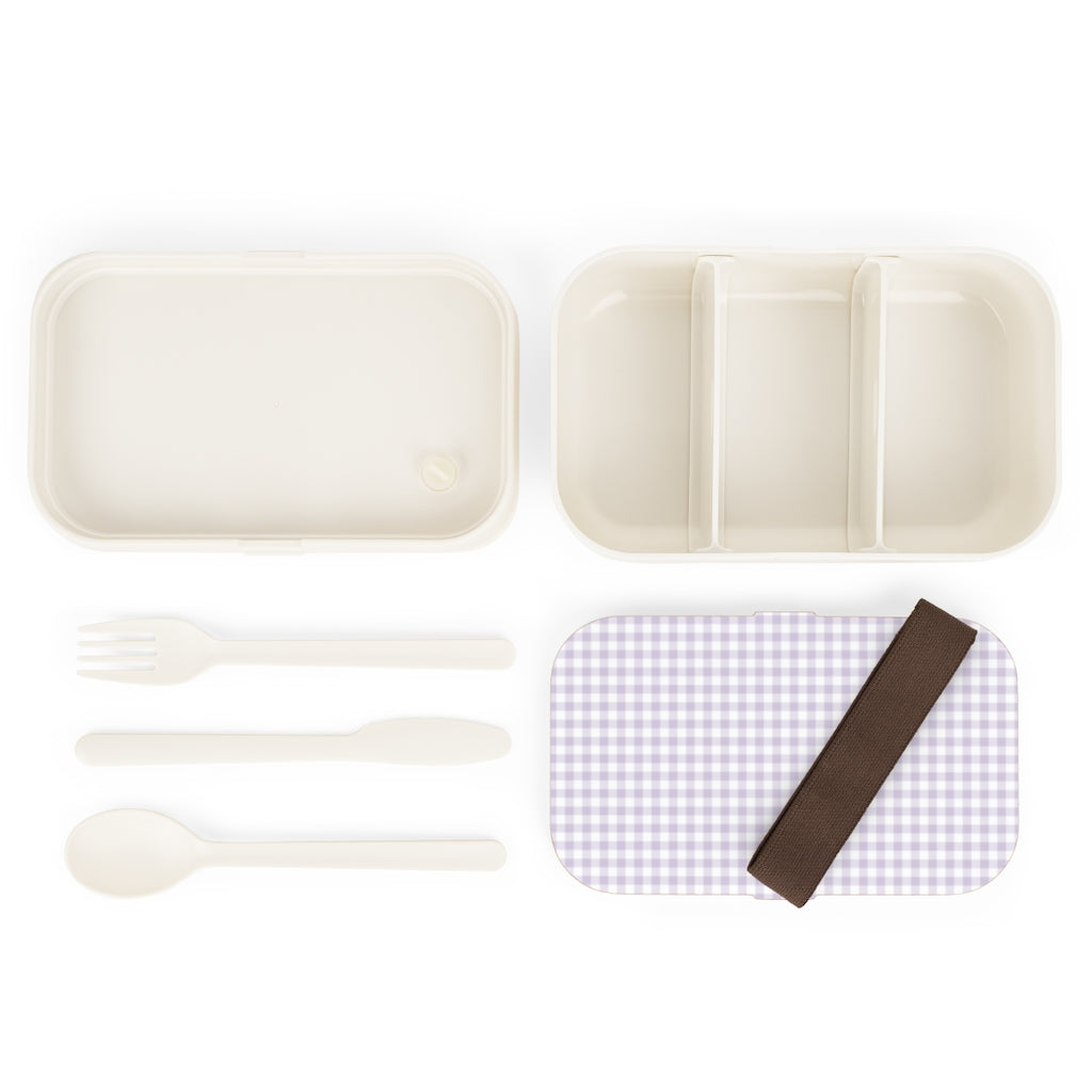 I Dream of Gingham Bento Lunch Box in Lavender