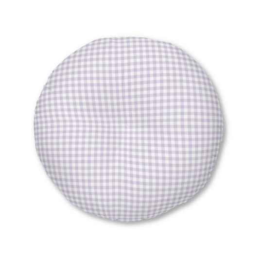 I Dream of Gingham Meditation Pillow in Lavender