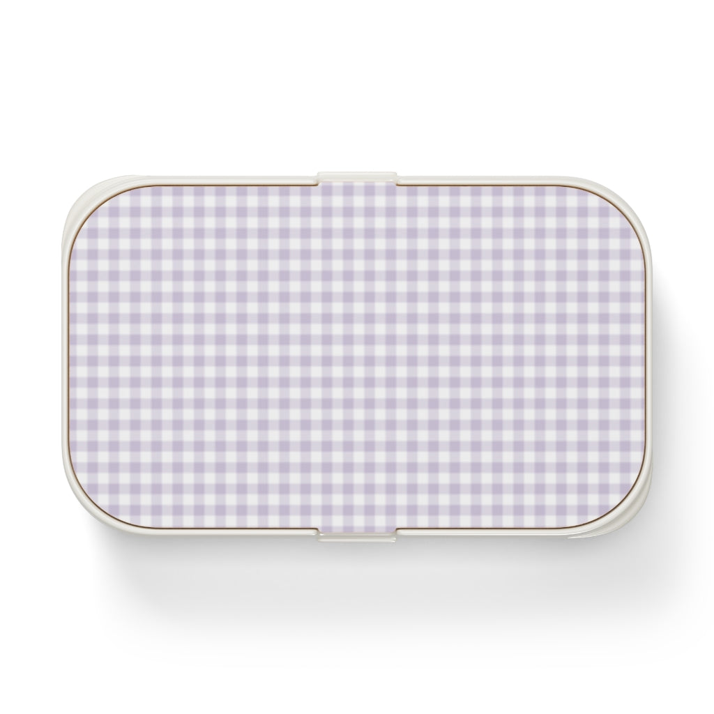 I Dream of Gingham Bento Lunch Box in Lavender