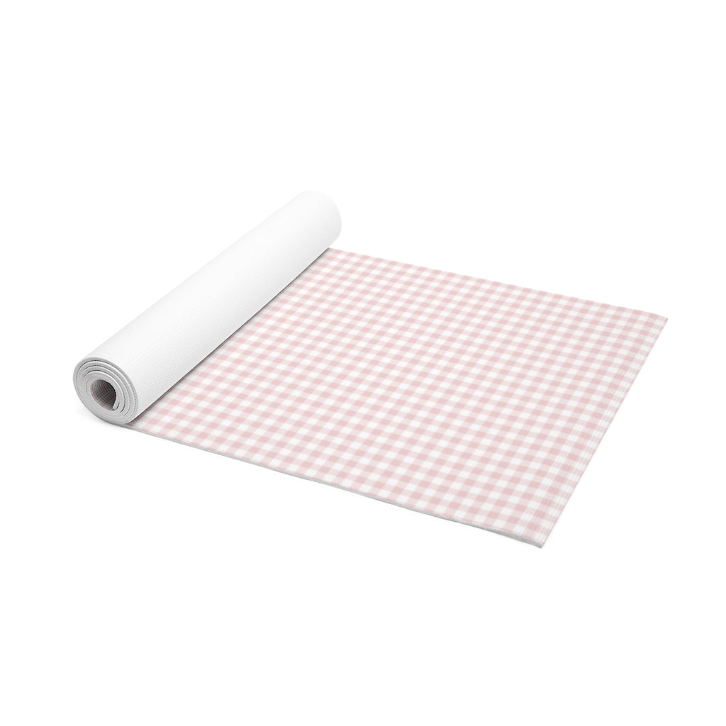 I Dream of Gingham Foam Yoga Mat in Pink