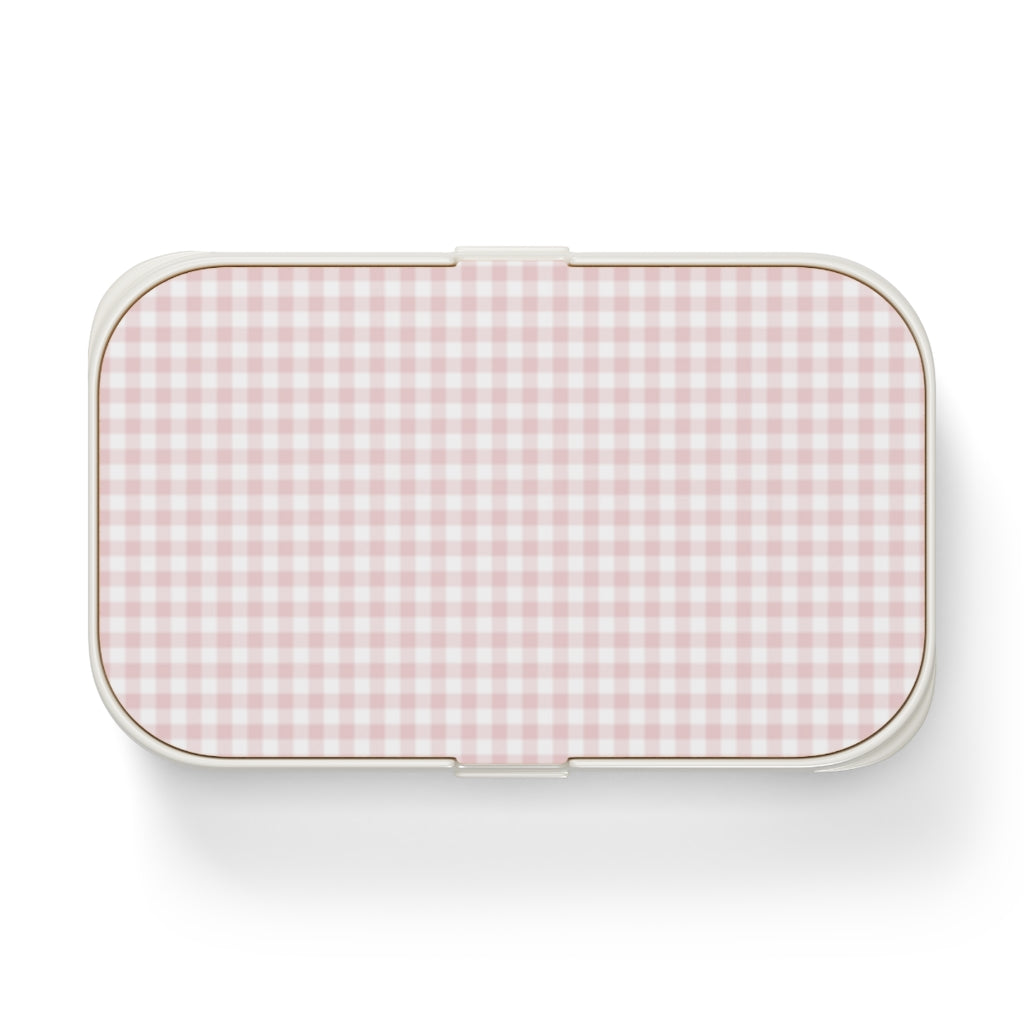 I Dream of Gingham Bento Lunch Box in Pink