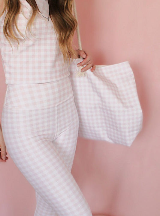 I Dream of Gingham Weekender Bag in Pink