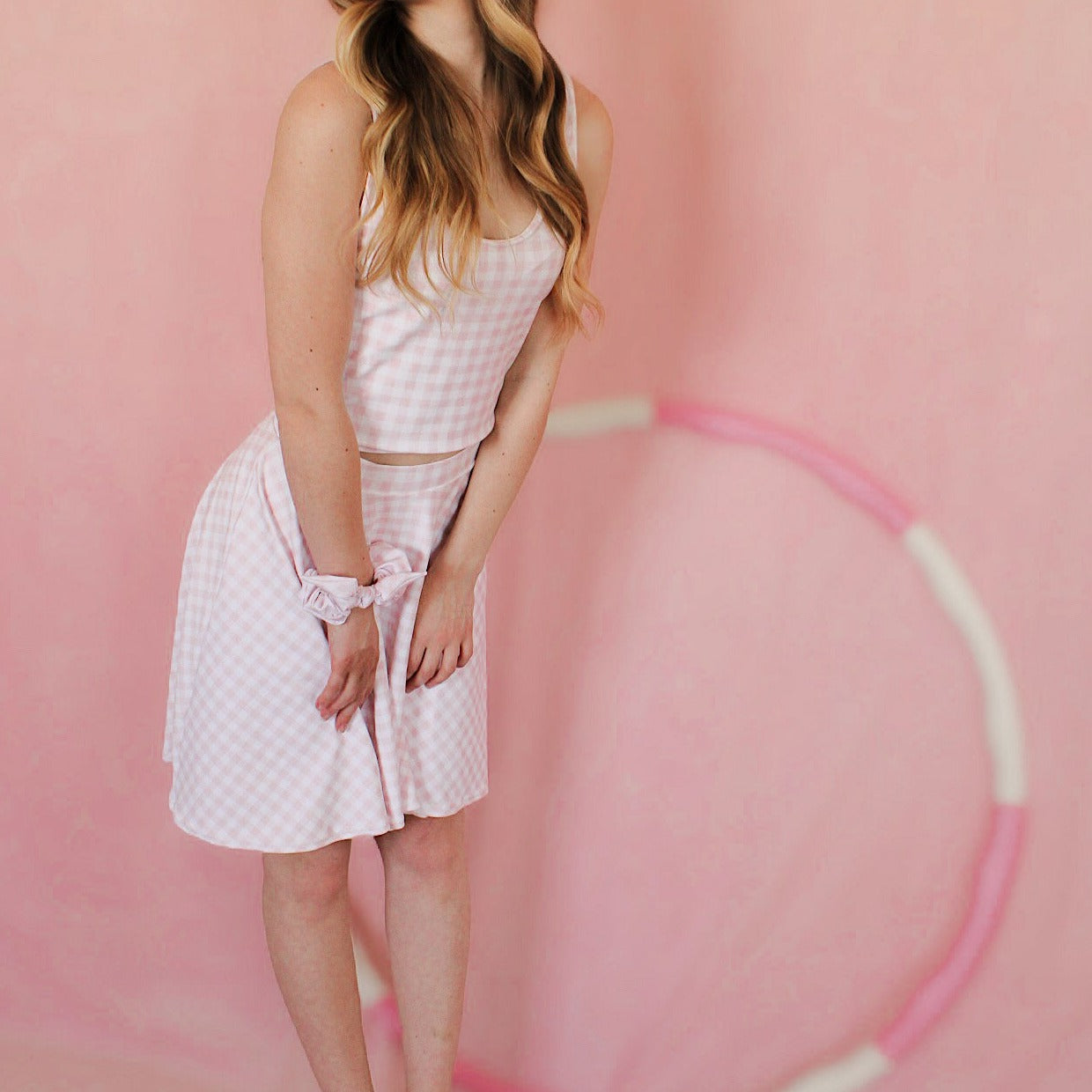 I Dream of Gingham Skirt in Pink