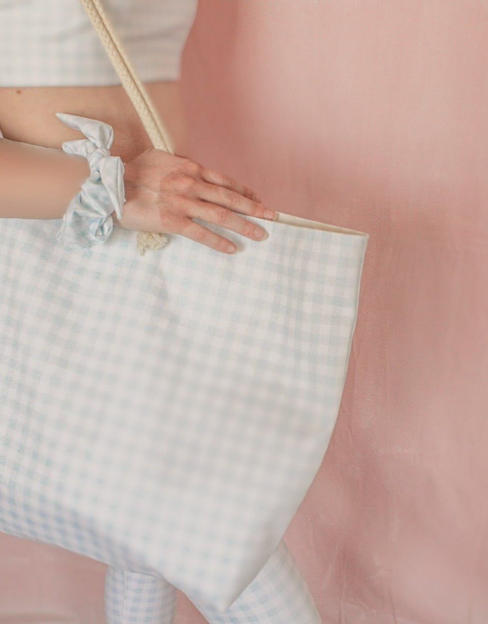 I Dream of Gingham Weekender Bag in Blue