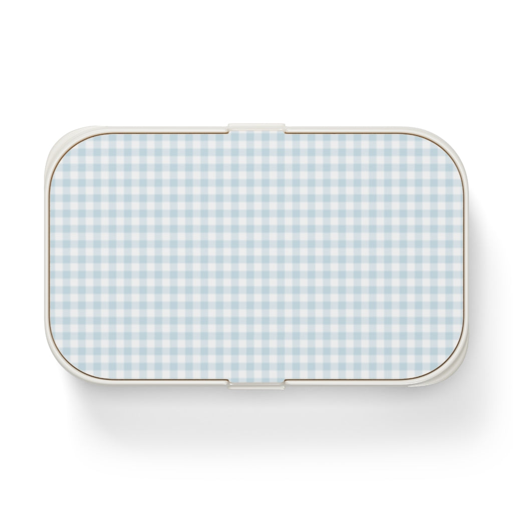 I Dream of Gingham Bento Lunch Box in Blue