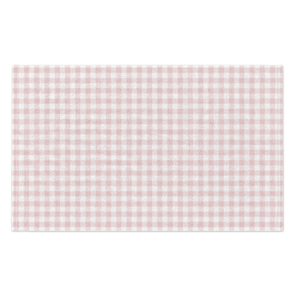 I Dream of Gingham Rally Towel, 11x18 in Pink