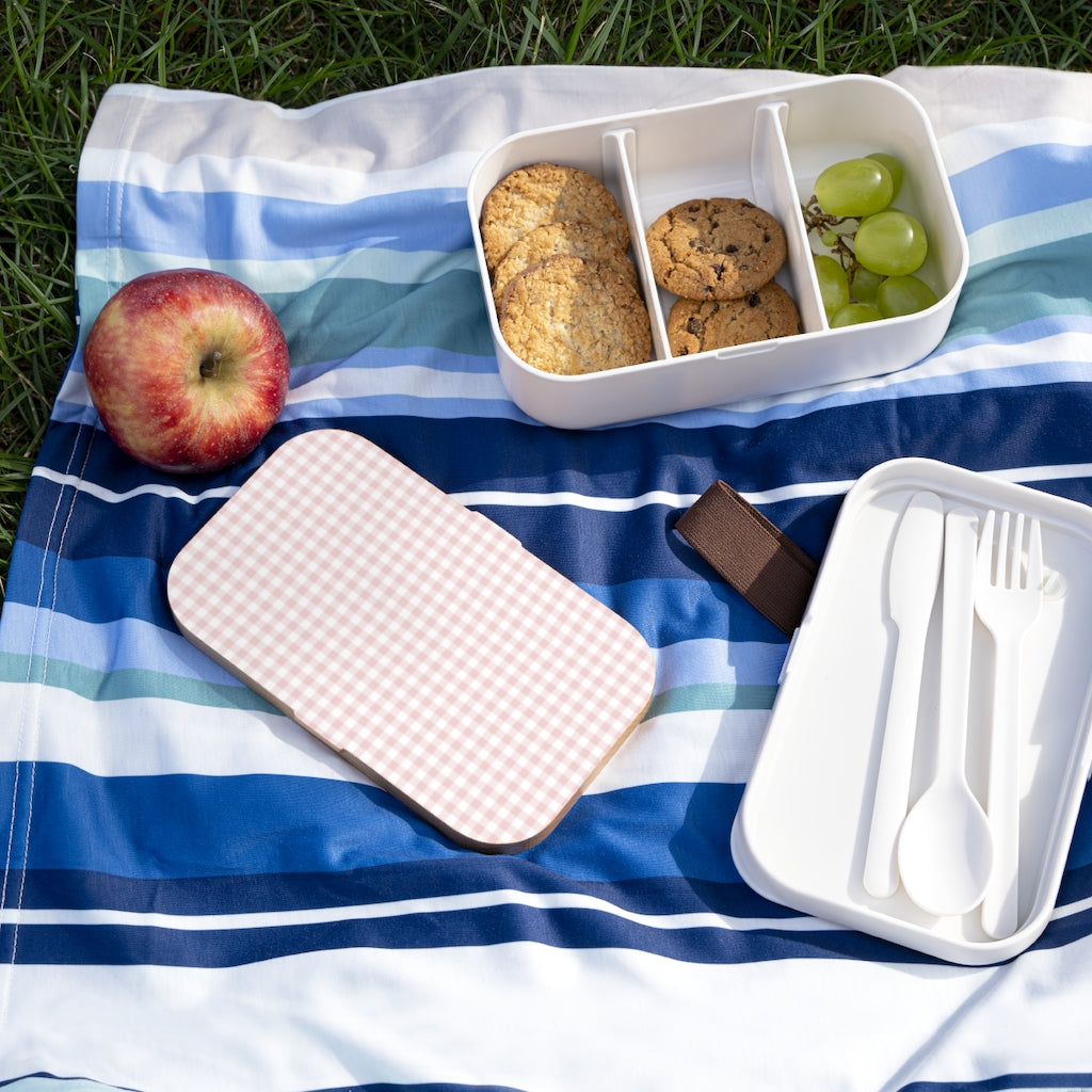 I Dream of Gingham Bento Lunch Box in Pink